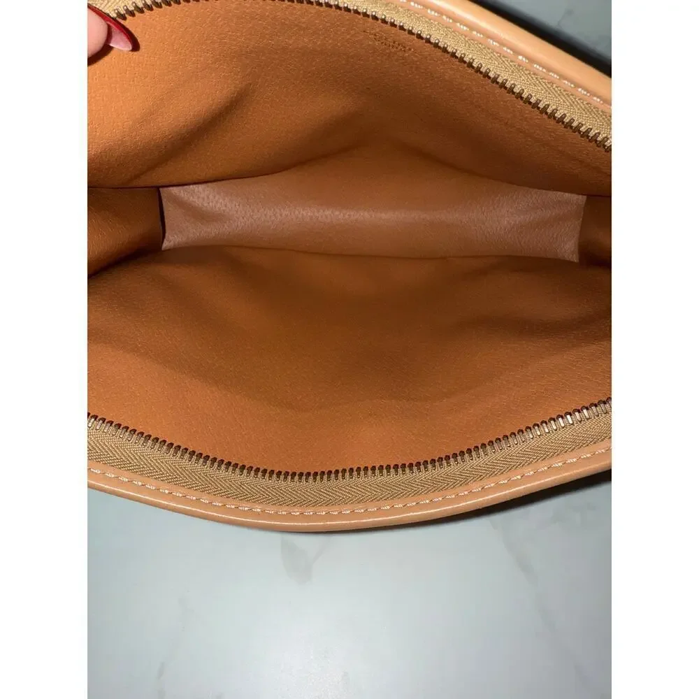 Celine Macadam Canvas Clutch with Tan Leather Trim - Picture 6 of 9
